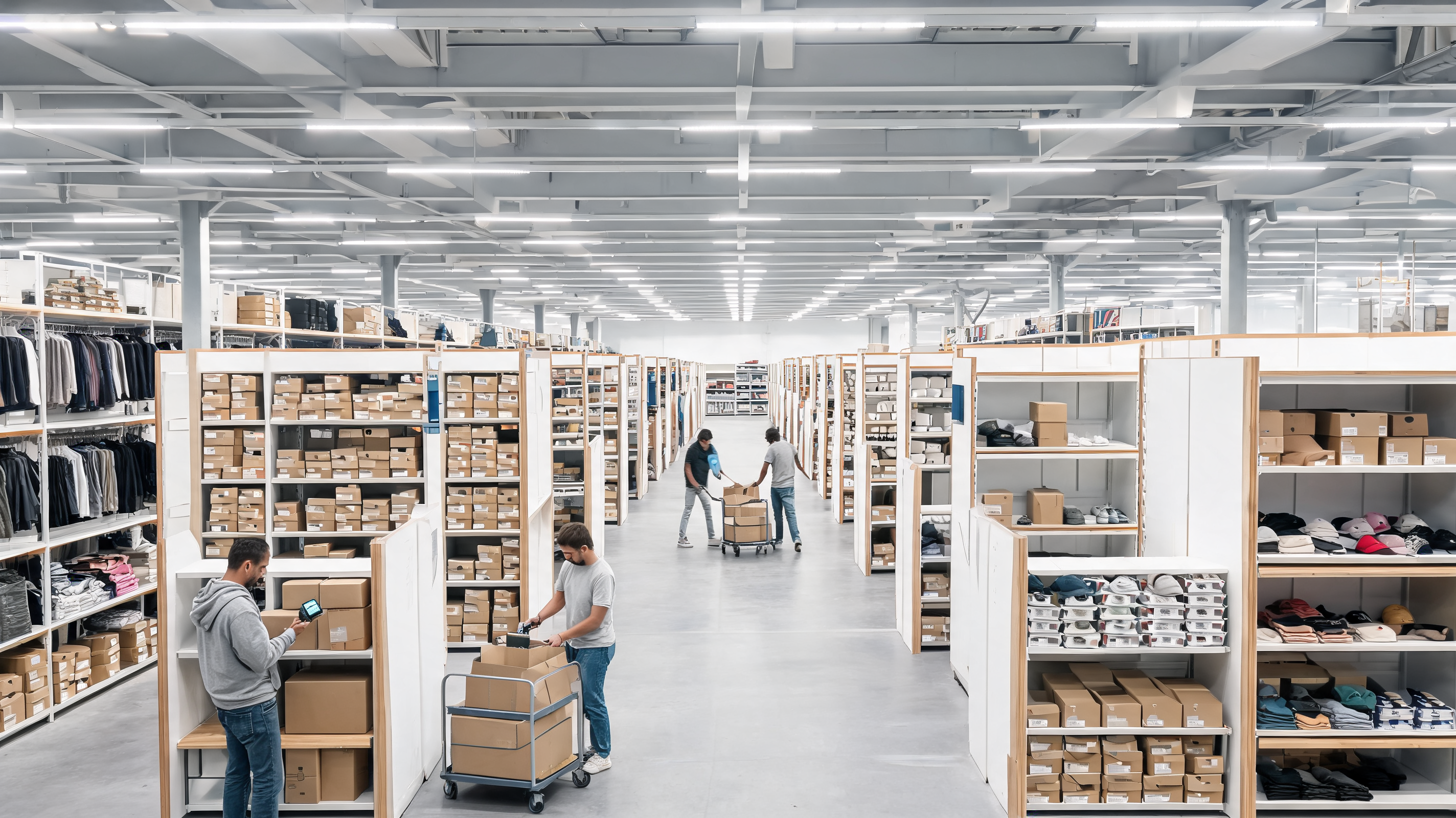 Modern wholesale fashion distribution center